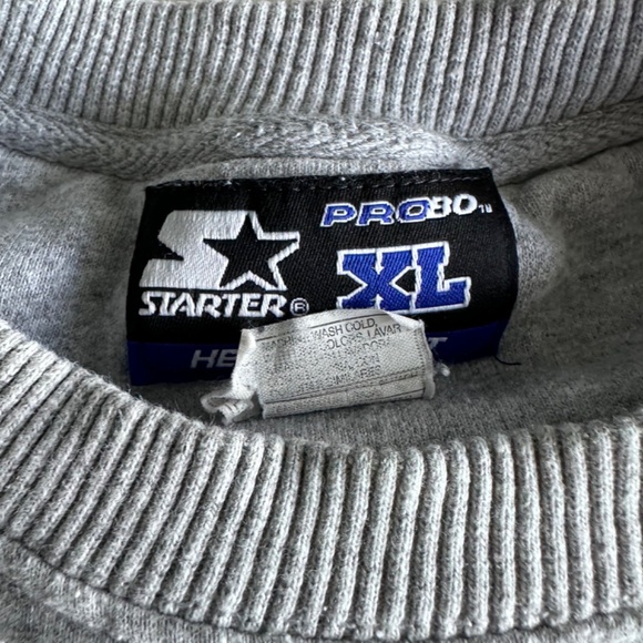 Vintage Starter Grey Sweatshirt Pullover Mens Size XL - Picture 4 of 6